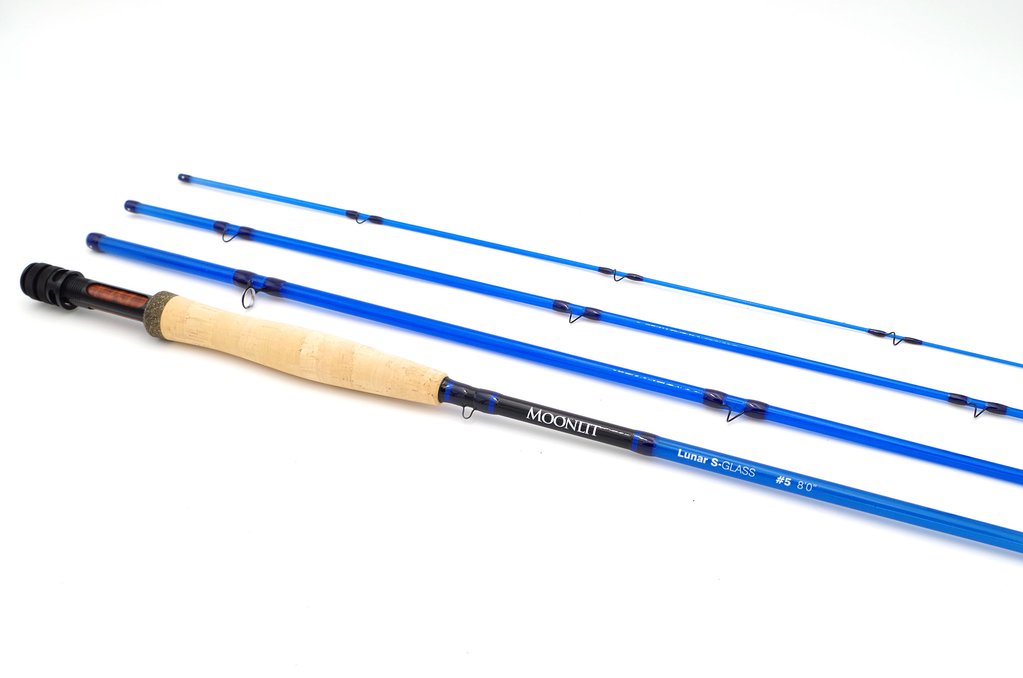 5wt Moonlit Lunar S-GLASS Fiberglass Fly Rod with case