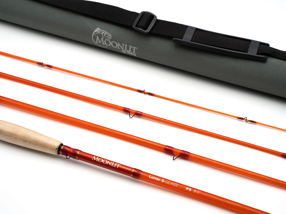 6wt Moonlit Lunar S-GLASS Fiberglass Fly Rod w/case