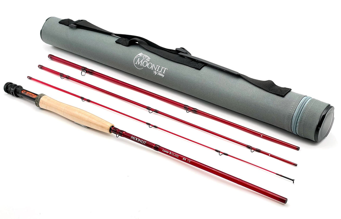 4wt Moonlit Lunar S-GLASS Fiberglass Fly Rod w/case