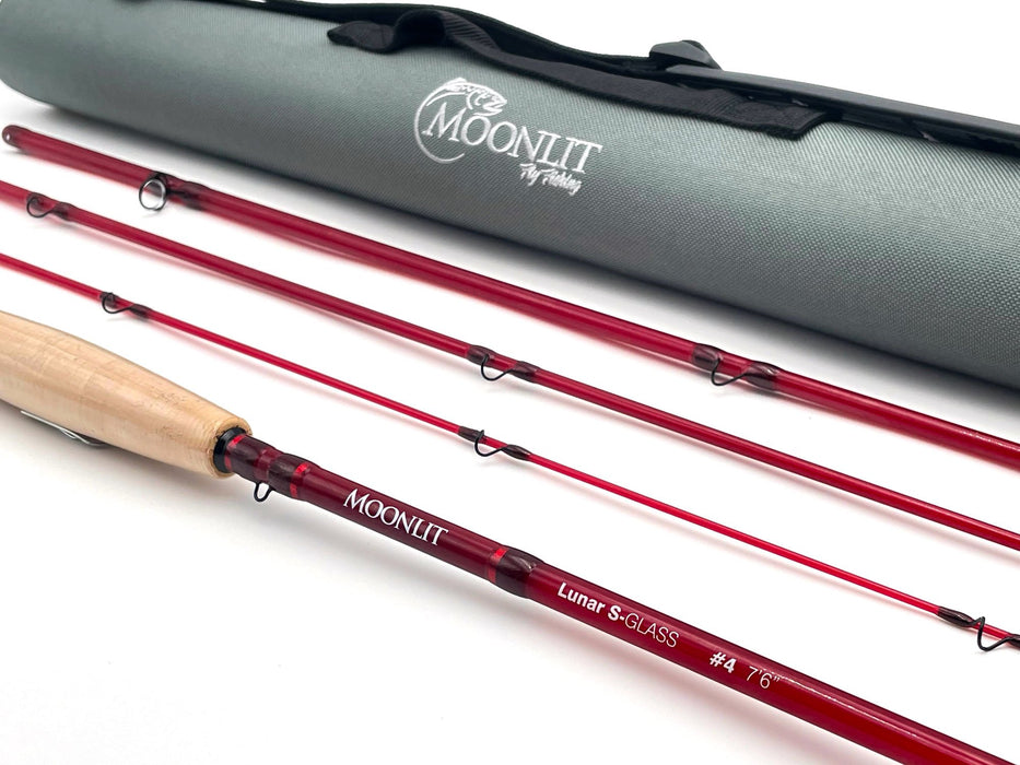 4wt Moonlit Lunar S-GLASS Fiberglass Fly Rod w/case