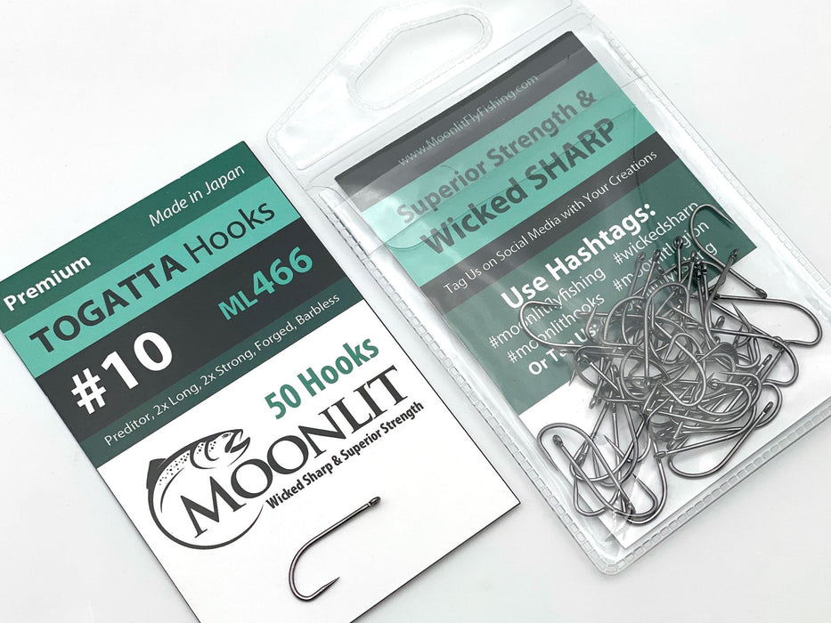 Moonlit TOGATTA ML466 Premium Barbless Hook (50 pack)