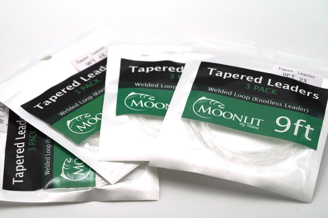 Mono Tapered Leaders with Welded Loop (Moonlit)