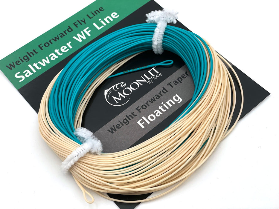 Moonlit Fly Fishing WF Saltwater Fly Line Ocean Blue/Sand