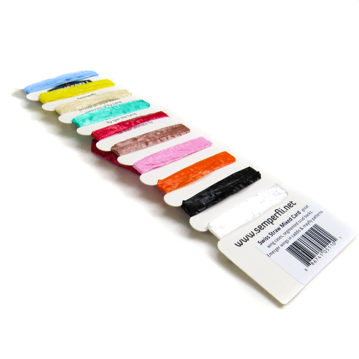 SemperFli Swiss Straw Synthetic Raffia 10 Color Multi-card