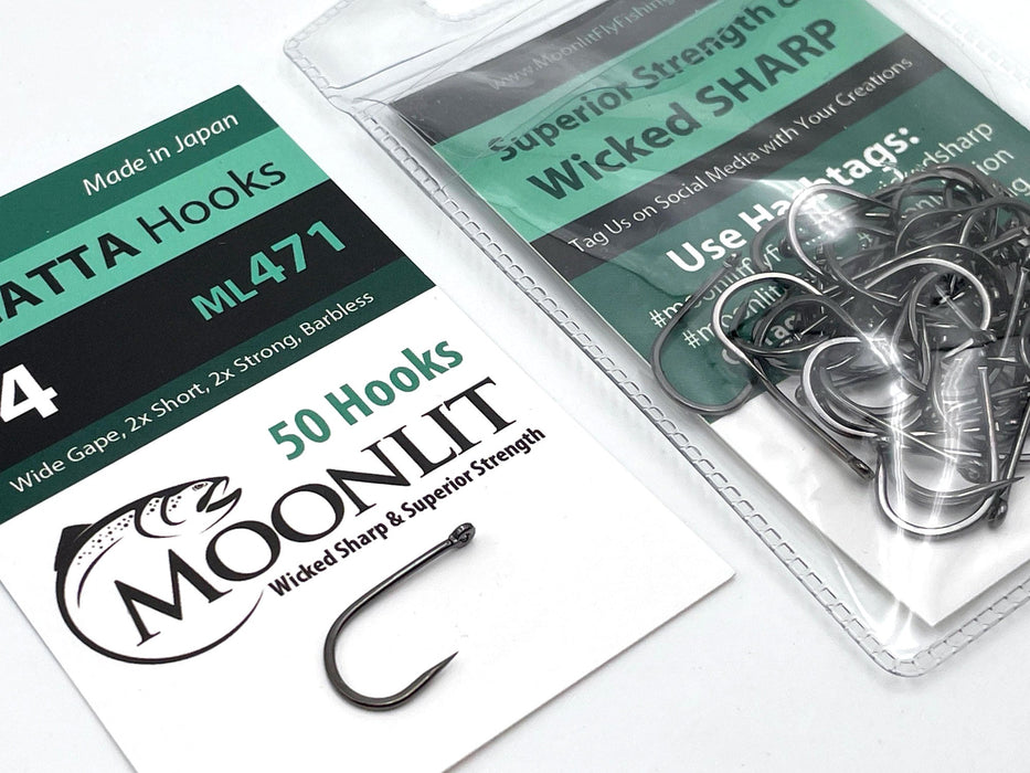 Moonlit TOGATTA ML471 Premium Barbless Hook (50 pack)