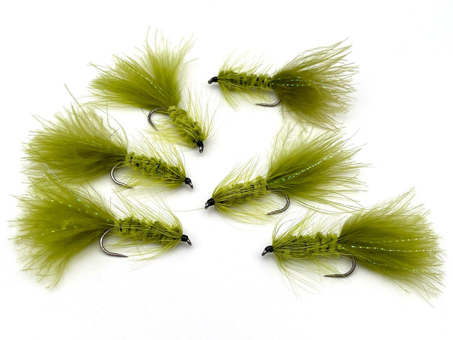 Woolly Bugger Flies Barbless (6 pack)