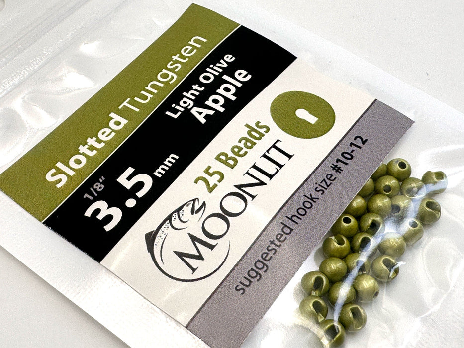 Moonlit Slotted Tungsten Beads (25 pack)