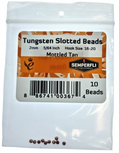 Semperfli Mottled Slotted Tungsten Beads