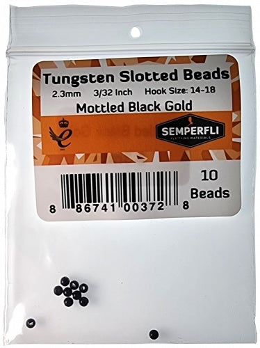 Semperfli Mottled Slotted Tungsten Beads