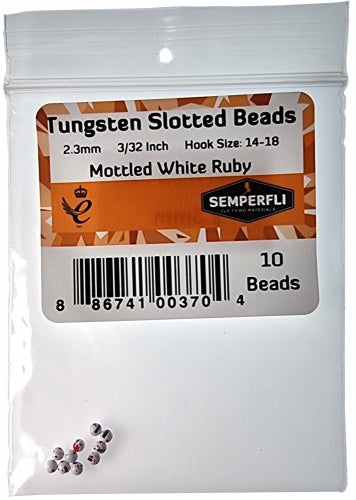 Semperfli Mottled Slotted Tungsten Beads