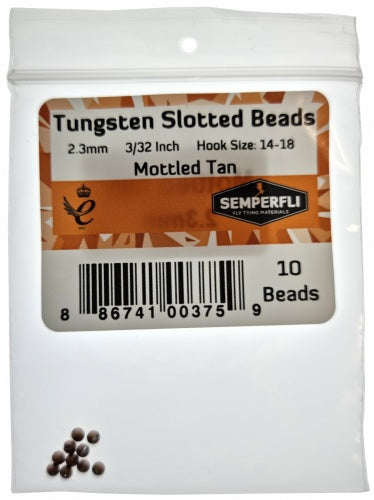 Semperfli Mottled Slotted Tungsten Beads