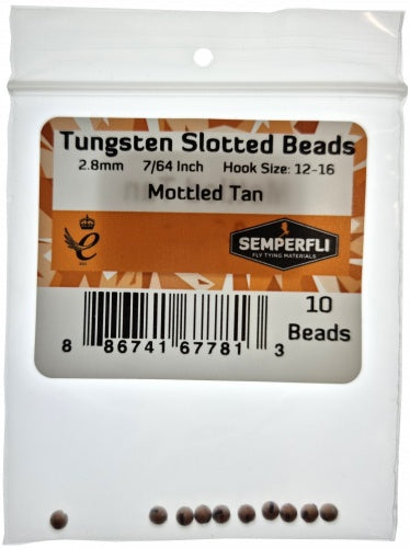 Semperfli Mottled Slotted Tungsten Beads