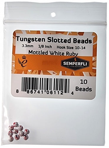 Semperfli Mottled Slotted Tungsten Beads