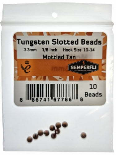 Semperfli Mottled Slotted Tungsten Beads