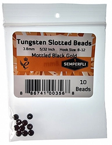 Semperfli Mottled Slotted Tungsten Beads