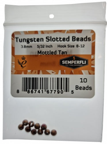 Semperfli Mottled Slotted Tungsten Beads