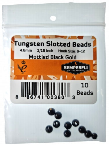 Semperfli Mottled Slotted Tungsten Beads