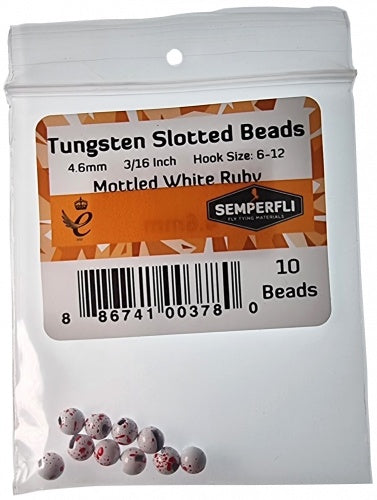 Semperfli Mottled Slotted Tungsten Beads