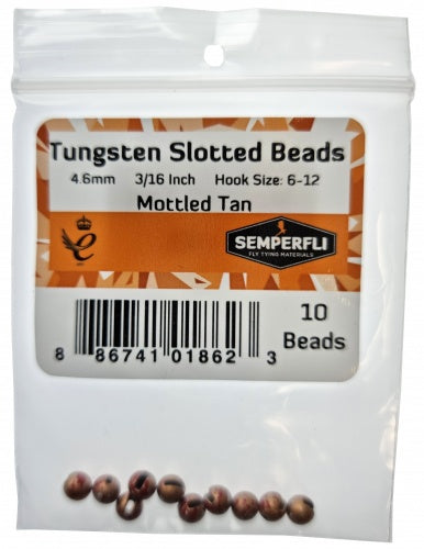 Semperfli Mottled Slotted Tungsten Beads