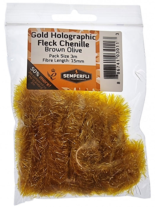 Semperfli Gold Holo Fleck Chenille 15mm