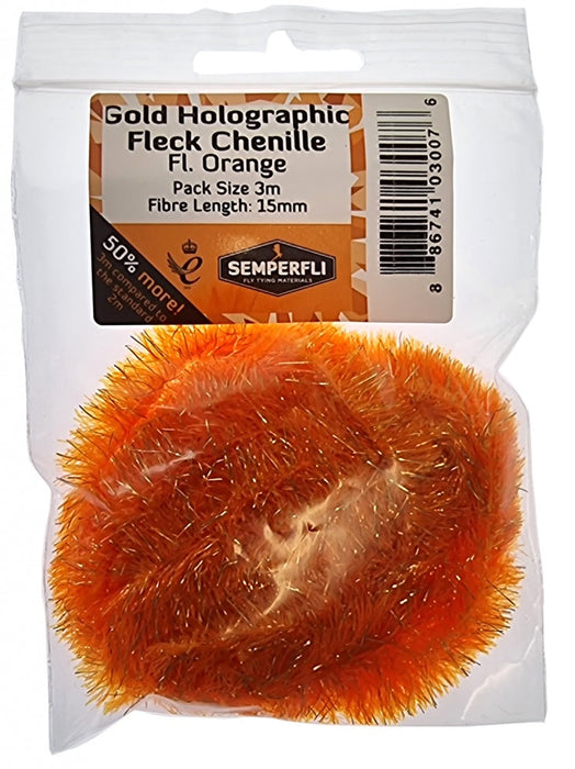 Semperfli Gold Holo Fleck Chenille 15mm