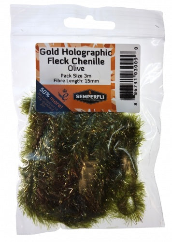 Semperfli Gold Holo Fleck Chenille 15mm