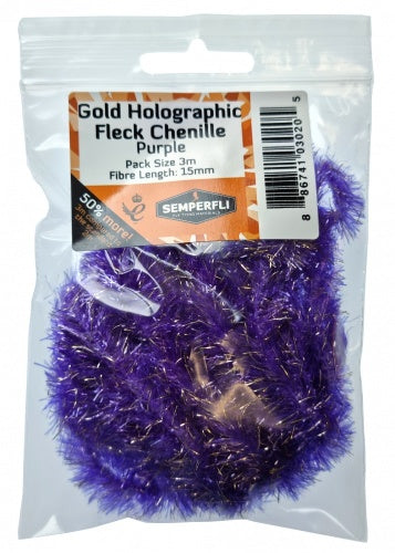 Semperfli Gold Holo Fleck Chenille 15mm