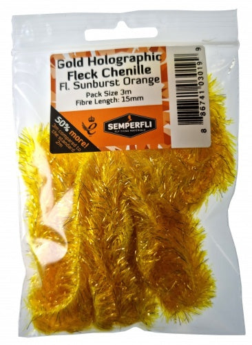 Semperfli Gold Holo Fleck Chenille 15mm