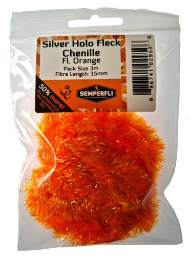 Semperfli Silver Holographic Fleck Chenille 15mm