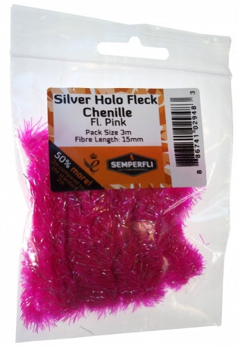 Semperfli Silver Holographic Fleck Chenille 15mm