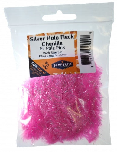 Semperfli Silver Holographic Fleck Chenille 15mm