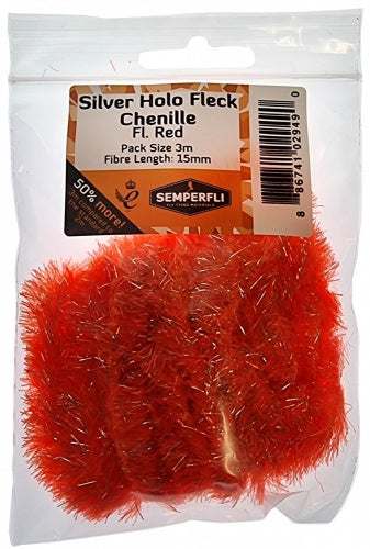 Semperfli Silver Holographic Fleck Chenille 15mm