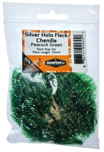 Semperfli Silver Holographic Fleck Chenille 15mm