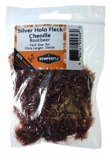 Semperfli Silver Holographic Fleck Chenille 15mm