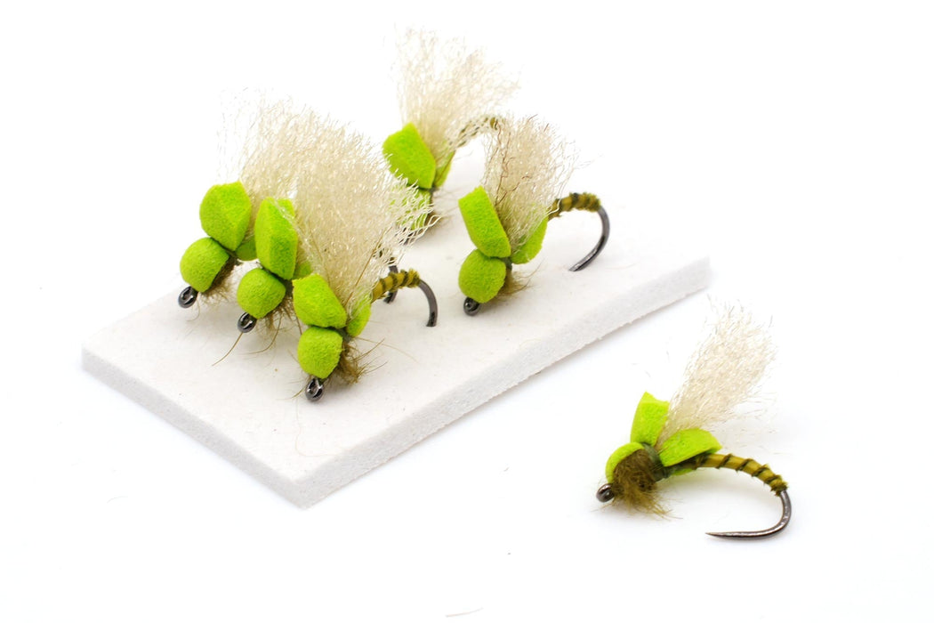 Olive Balloon Caddis Flies (6 pack)