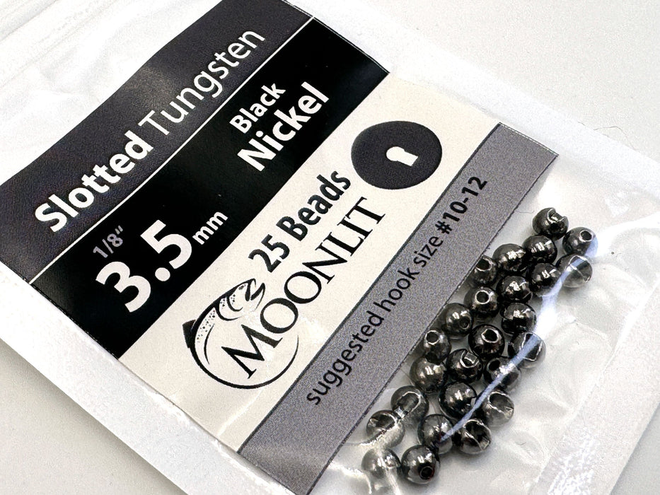 Moonlit Slotted Tungsten Beads (25 pack)