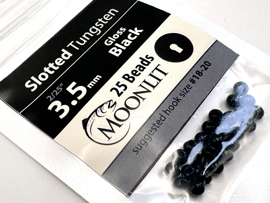 Moonlit Slotted Tungsten Beads (25 pack)