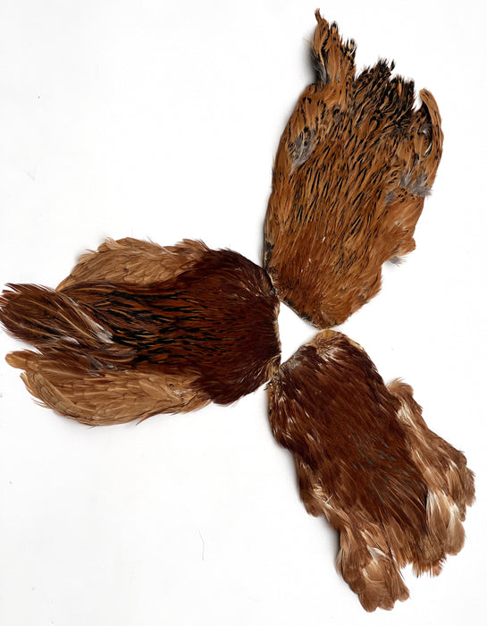 India Hen Neck feather patch (Moonlit)