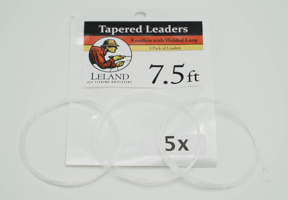 3-Pack Leland Welded Loop Tapered Leader!  The best leader ever!