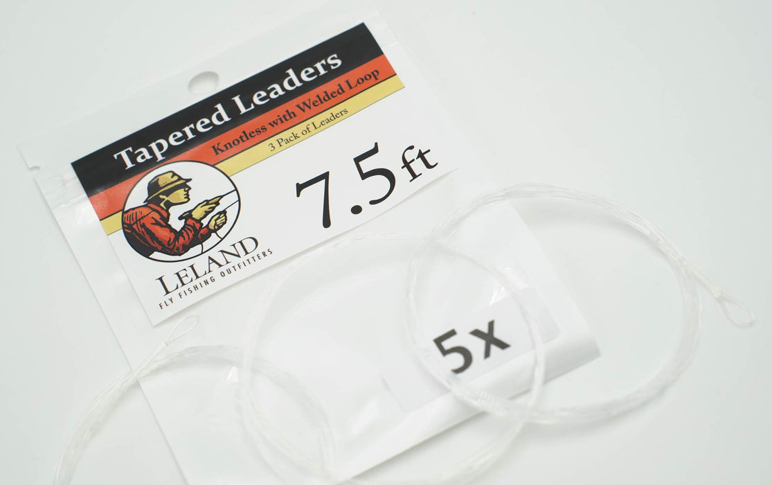 3-Pack Leland Welded Loop Tapered Leader!  The best leader ever!