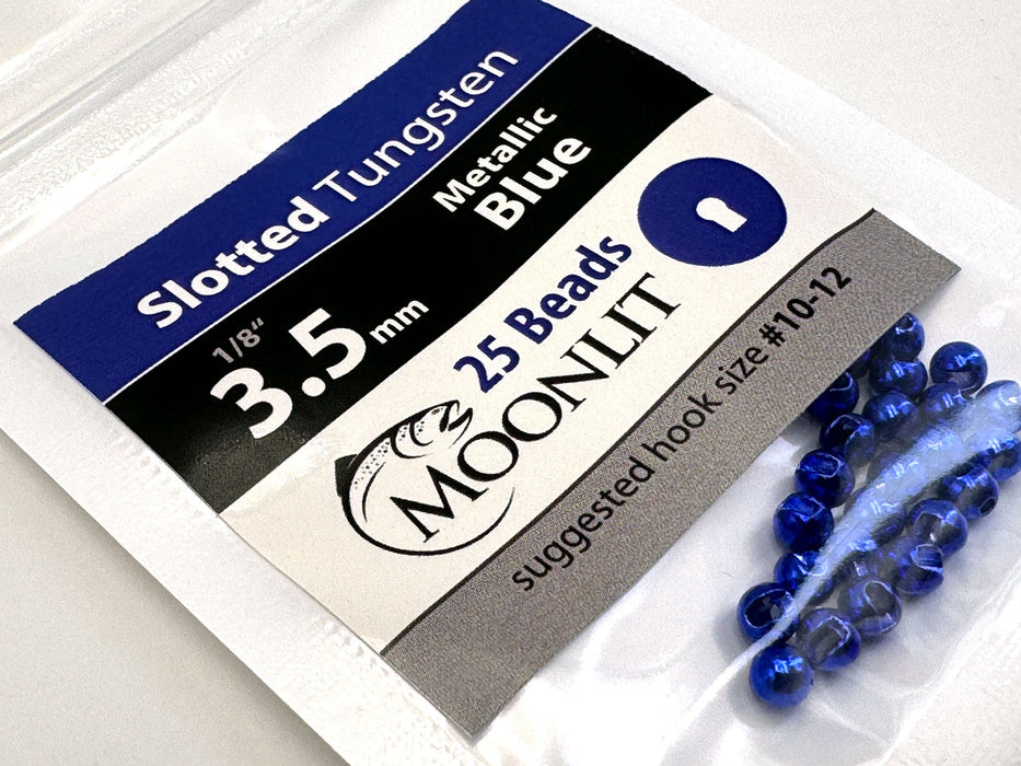 Moonlit Slotted Tungsten Beads (25 pack)