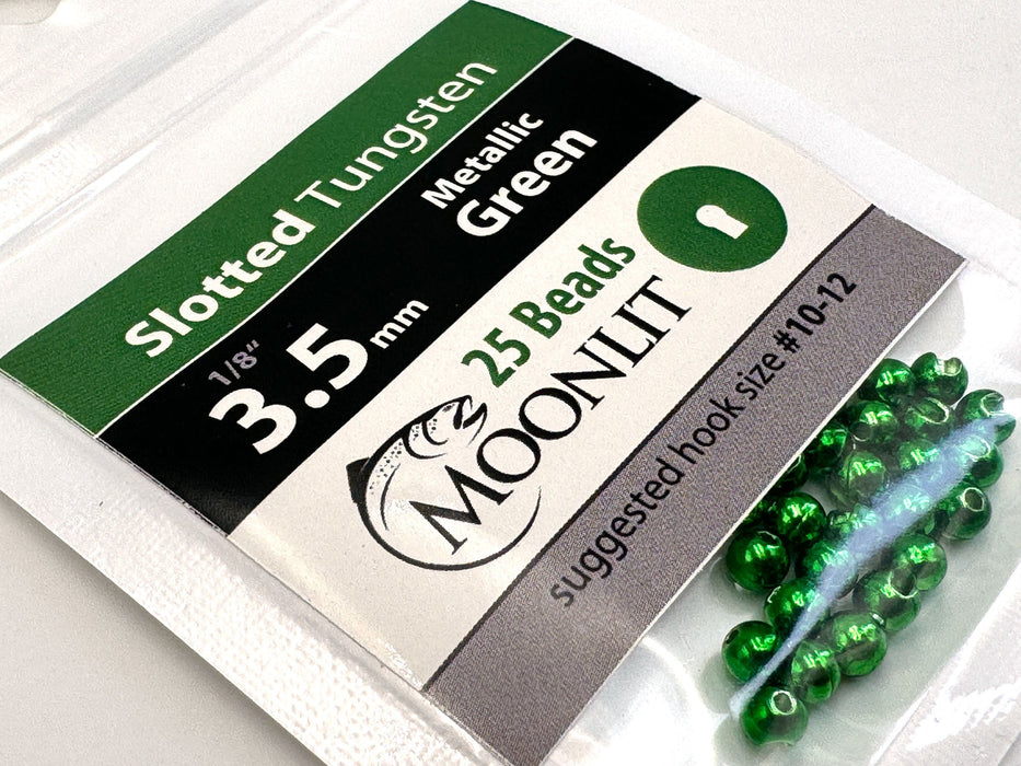 Moonlit Slotted Tungsten Beads (25 pack)