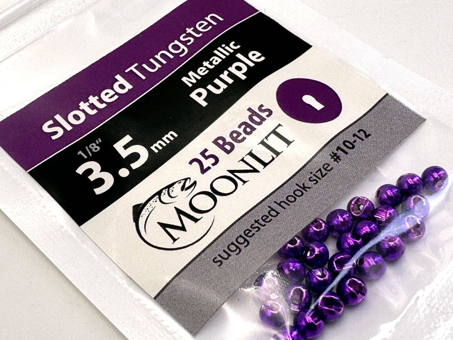 Moonlit Slotted Tungsten Beads (25 pack)