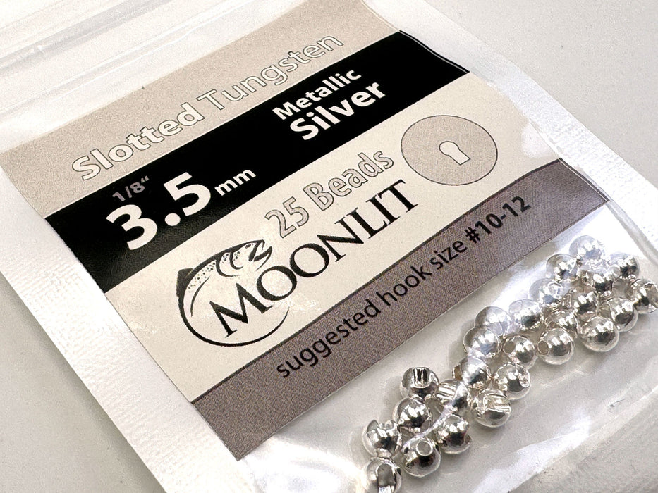 Moonlit Slotted Tungsten Beads (25 pack)