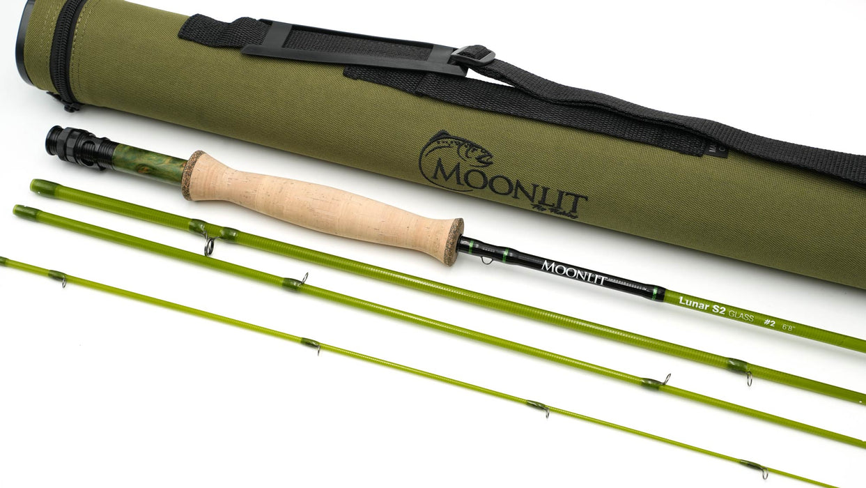 Moonlit Lunar S2-GLASS Fiberglass Fly Rod w/case (NEW MODEL)