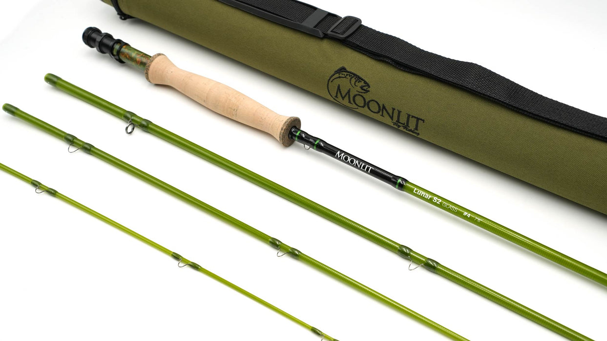 Moonlit Lunar S2-GLASS Fiberglass Fly Rod w/case (NEW MODEL)