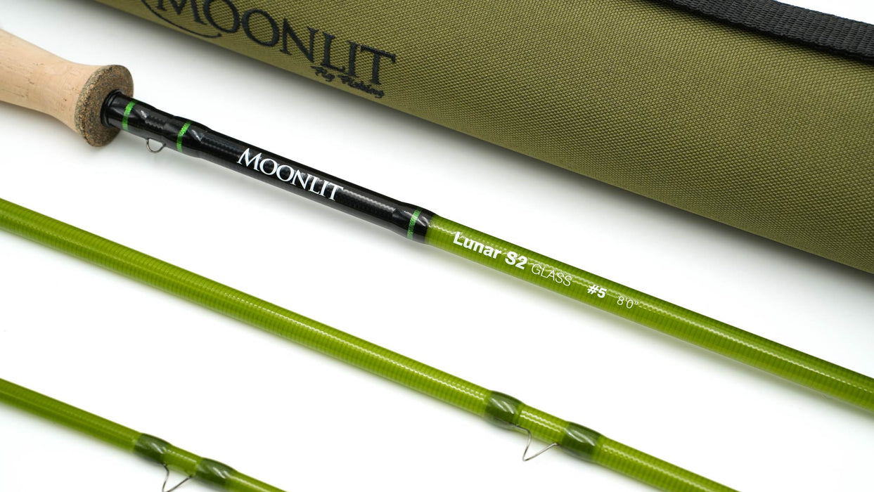 Moonlit Lunar S2-GLASS Fiberglass Fly Rod w/case (NEW MODEL)