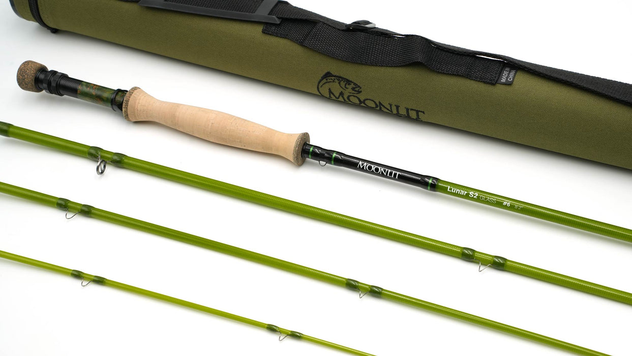 Moonlit Lunar S2-GLASS Fiberglass Fly Rod w/case (NEW MODEL)