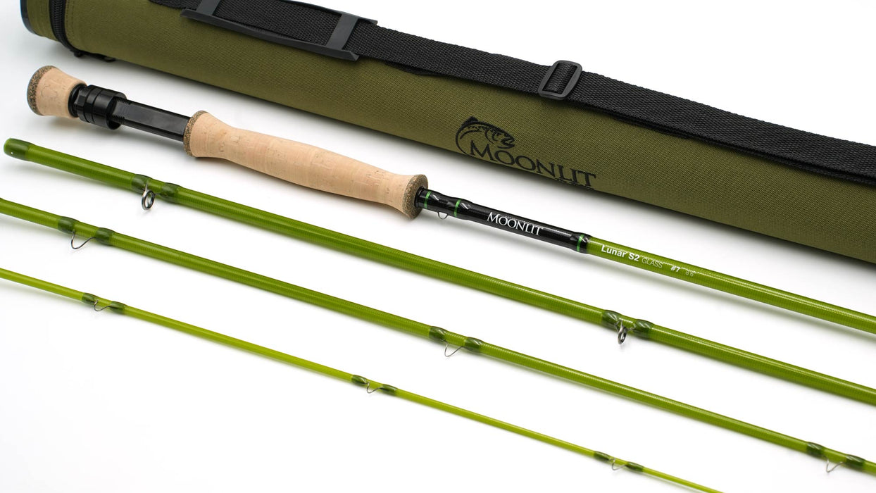 Moonlit Lunar S2-GLASS Fiberglass Fly Rod w/case (NEW MODEL)