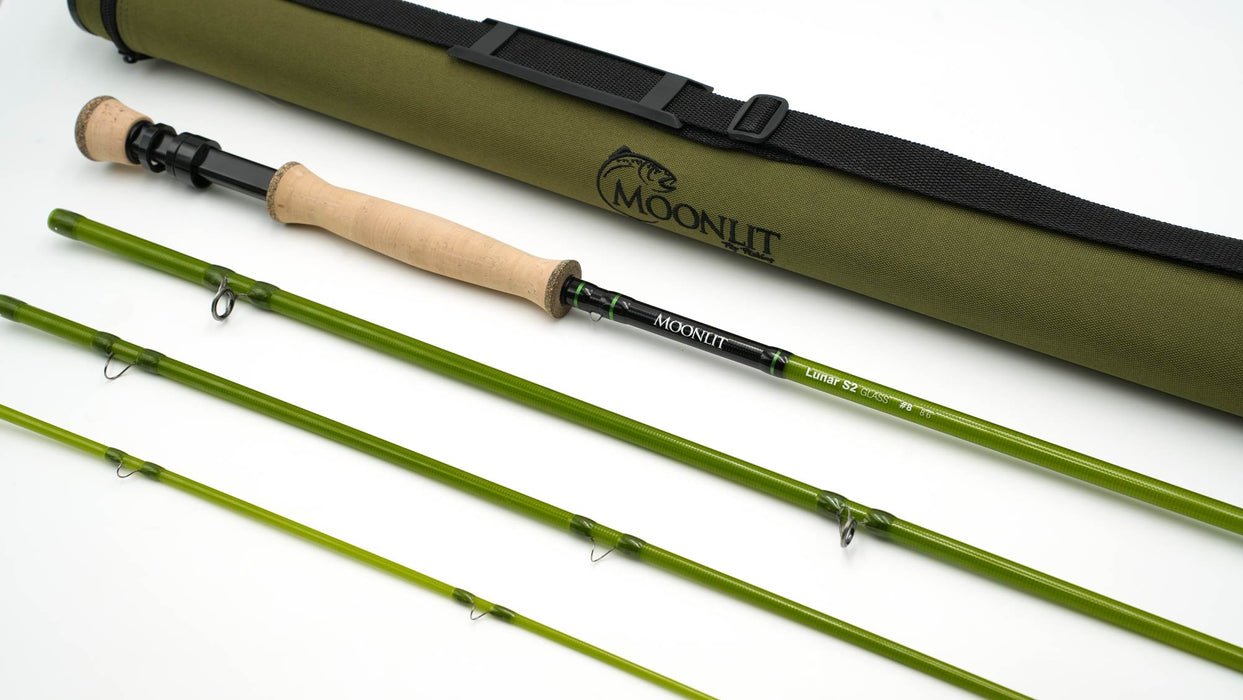 Moonlit Lunar S2-GLASS Fiberglass Fly Rod w/case (NEW MODEL)